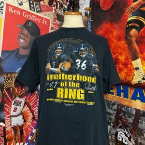 Pittsburgh Steelers Ben Roethlisberger Jerome Bettis Football‎ NFL Tee Sz XL
